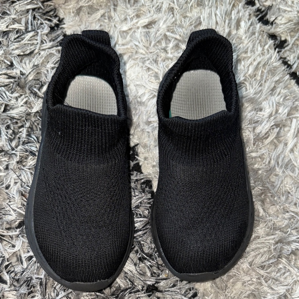 Kids Black Slip-On Shoes